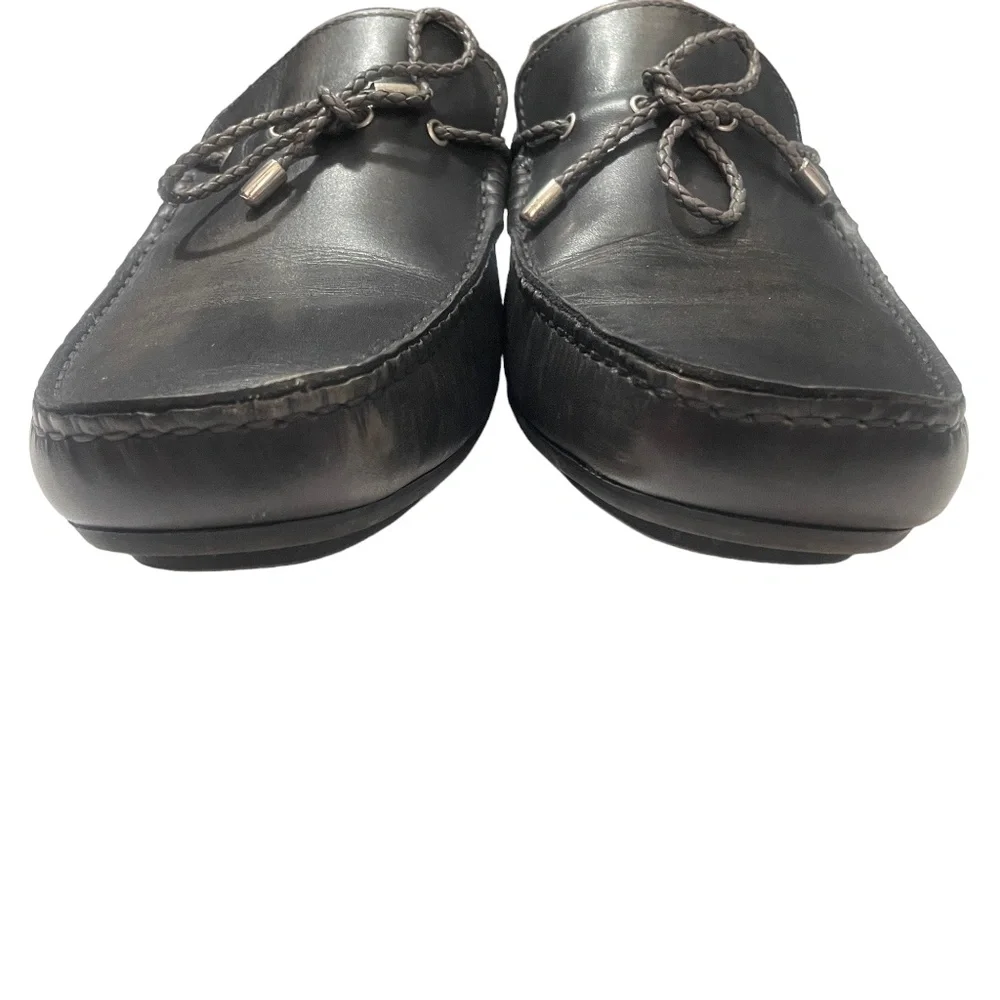 Bugatchi‎ 9 1/2 Leather Mens Loafers NEW Black